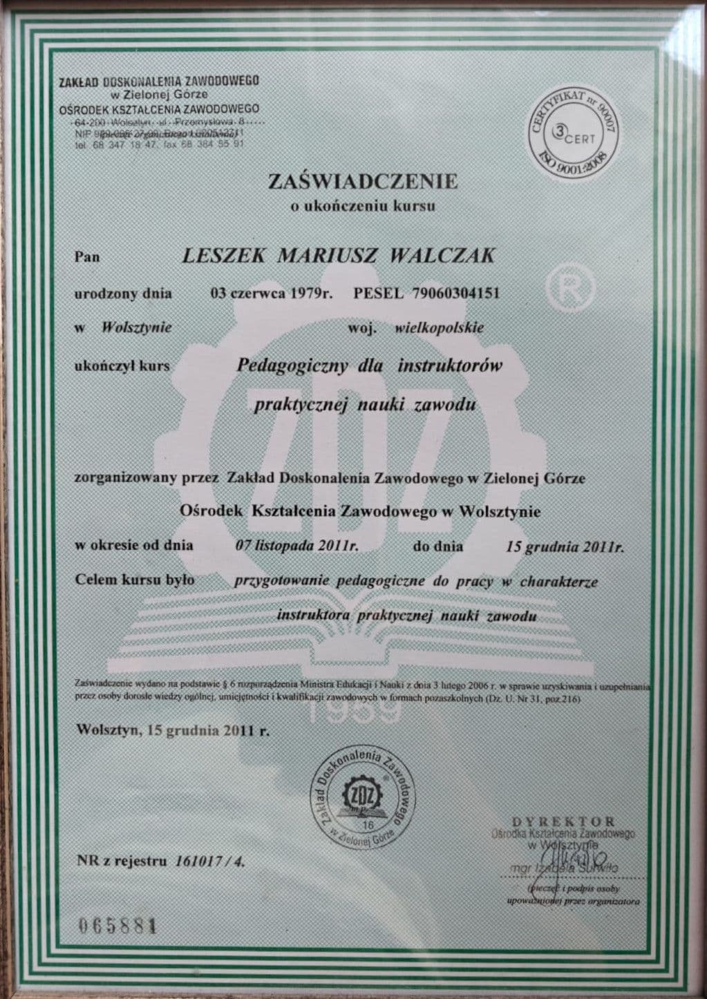 Zaświadczenie