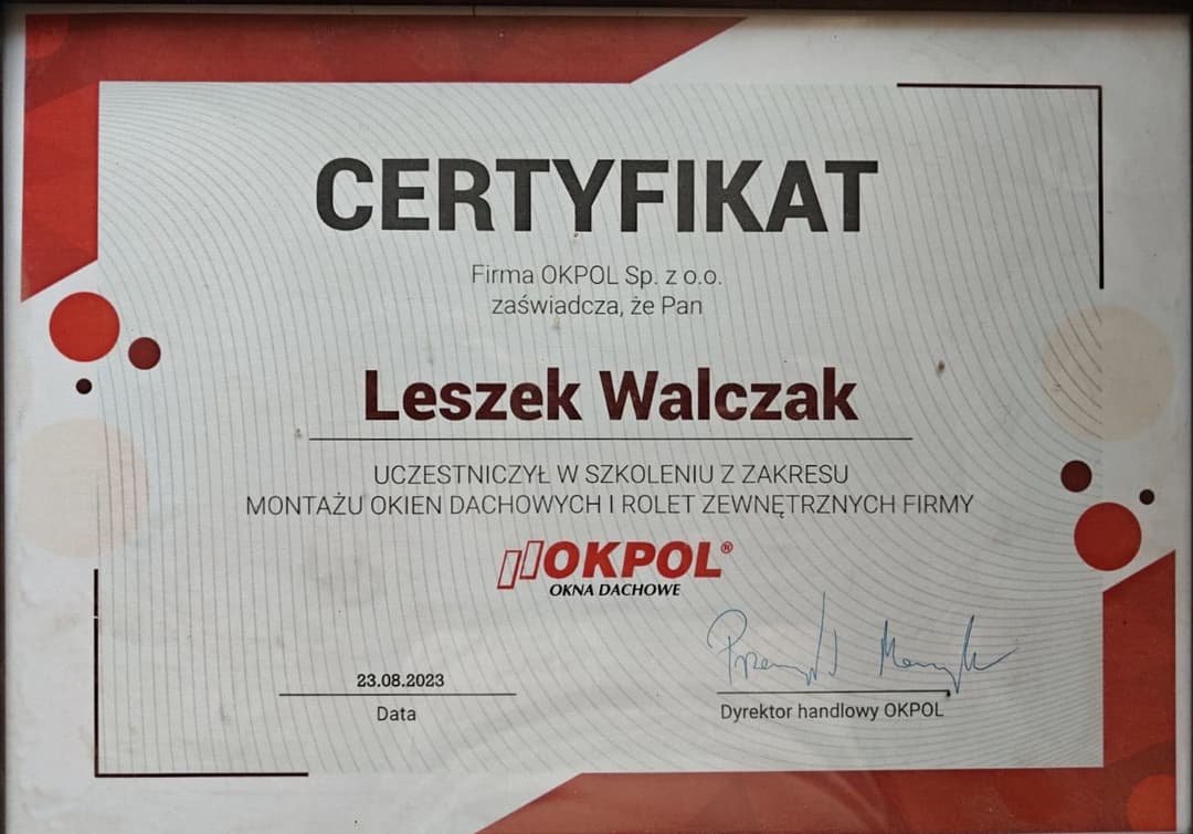 Certyfikat Okpol